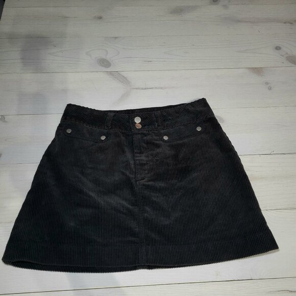 Abercrombie & Fitch Black Corduroy Mini Skirt. - Picture 1 of 5